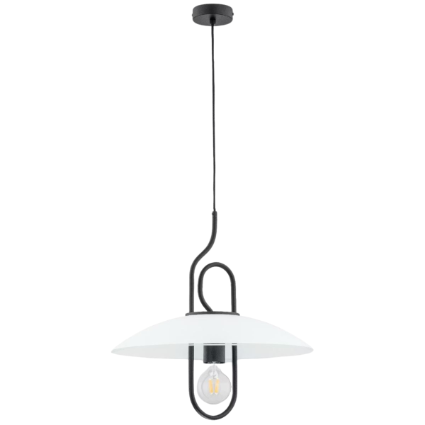 Lampa wisząca CHEE czarno-biała 1xE27x60W wym:90x47x47cm IP20 Alfa