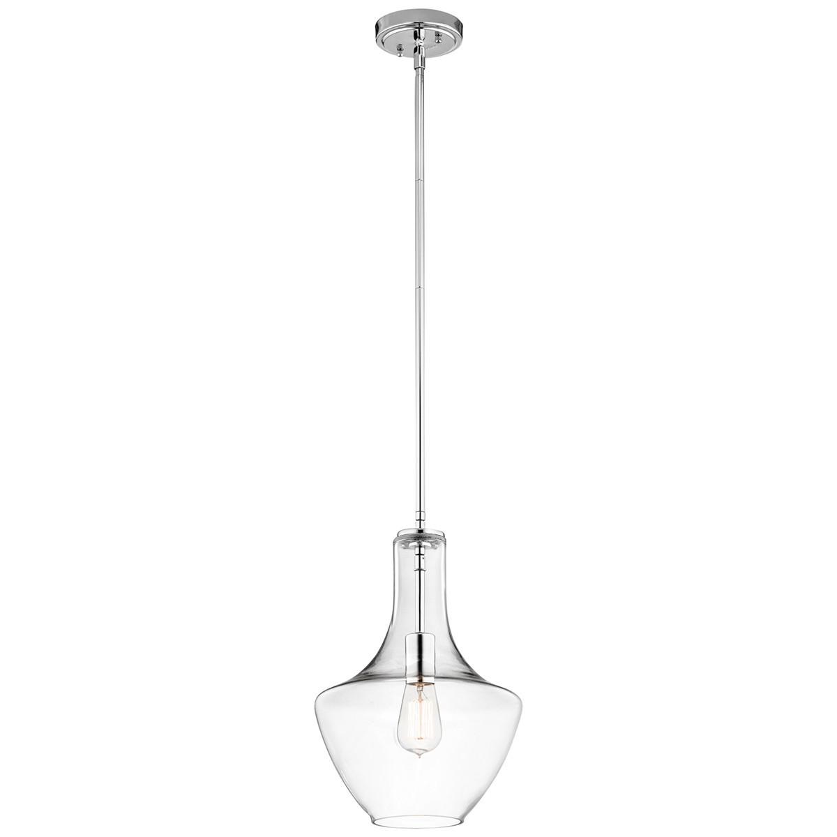 Lampa wisząca chromowana Everly 1xE27x60W wym: 137,2x26,8x26,8 cm Kichler