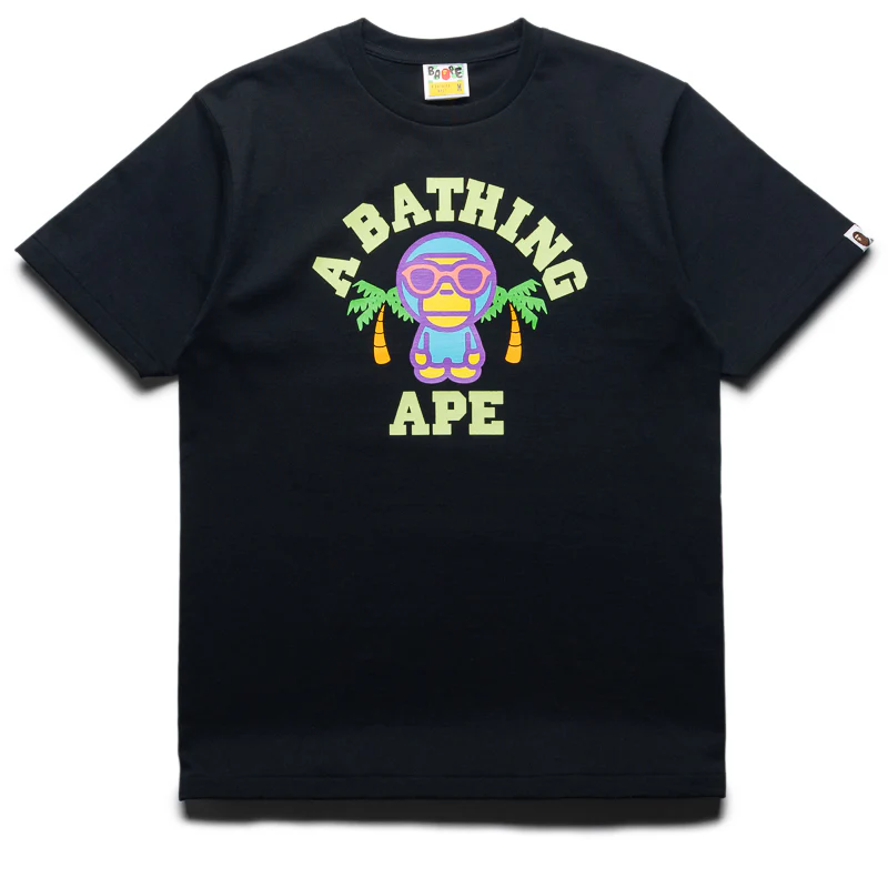 A Bathing Ape Colors Milo College Summer Tee - Black
