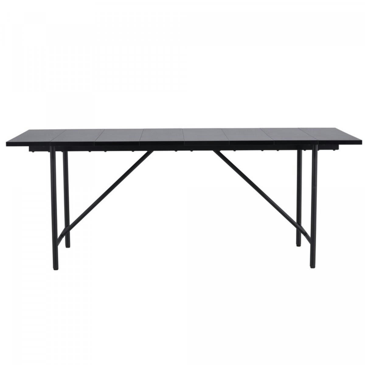 DELLA - Table à manger minimaliste en bois et métal 200cm