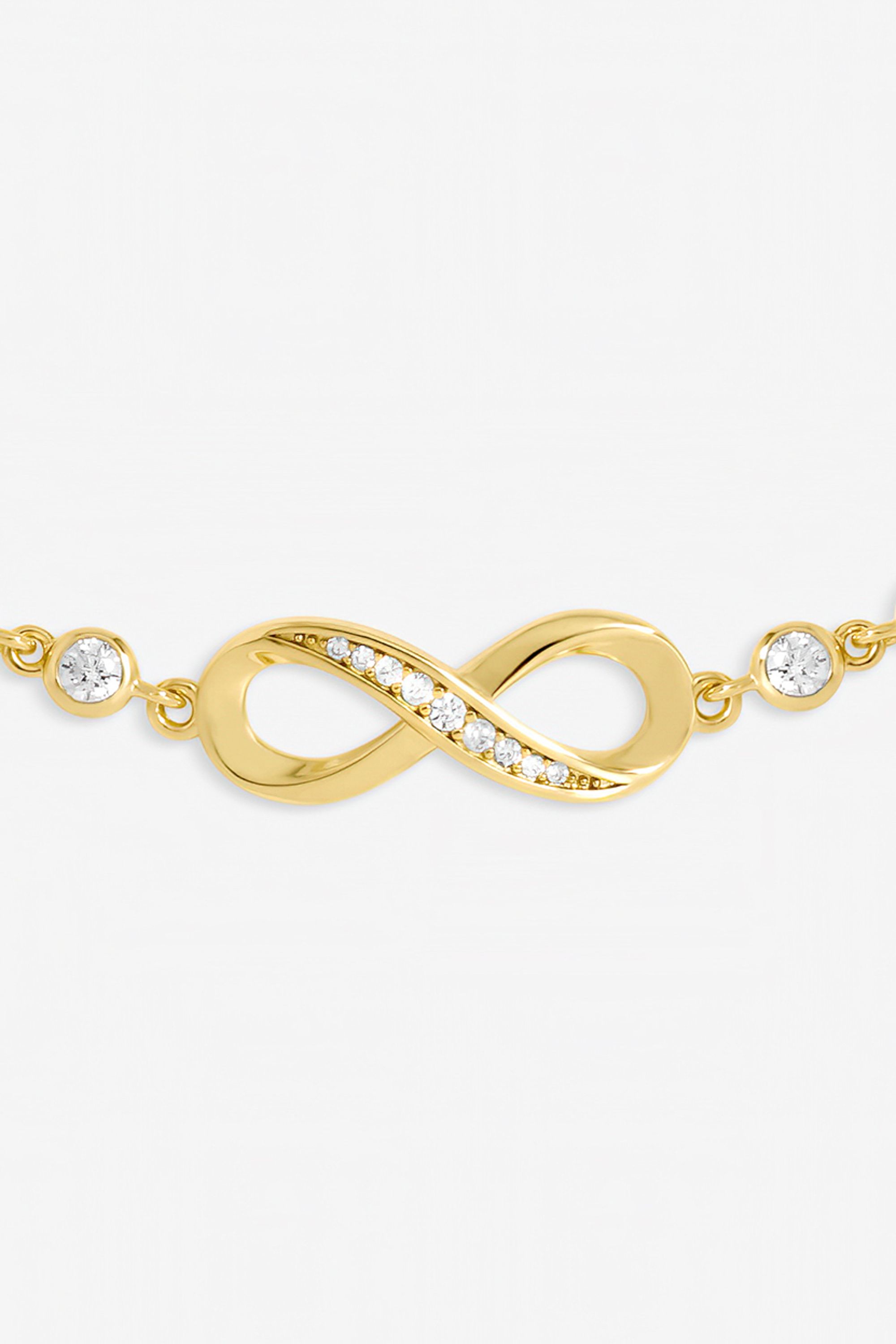 Jon Richard 18K Gold Plated Infinity Toggle Bracelet