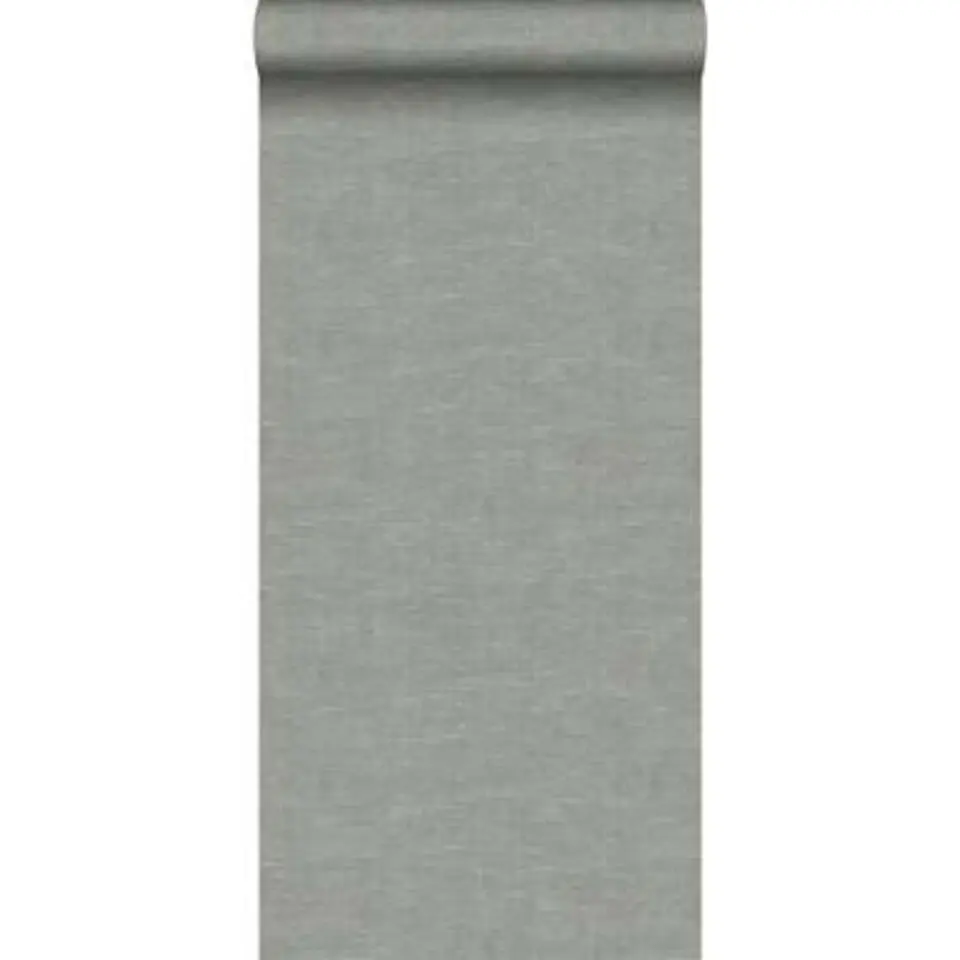 Origin behang - linnenstructuur - vergrijsd groen - 0.53 x 10.05 m