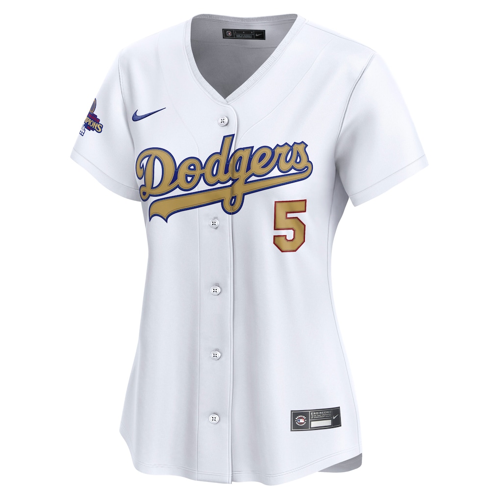 Freddie Freeman Los Angeles Dodgers Nike Women's 2025 Gold Collection Limited Jersey - White