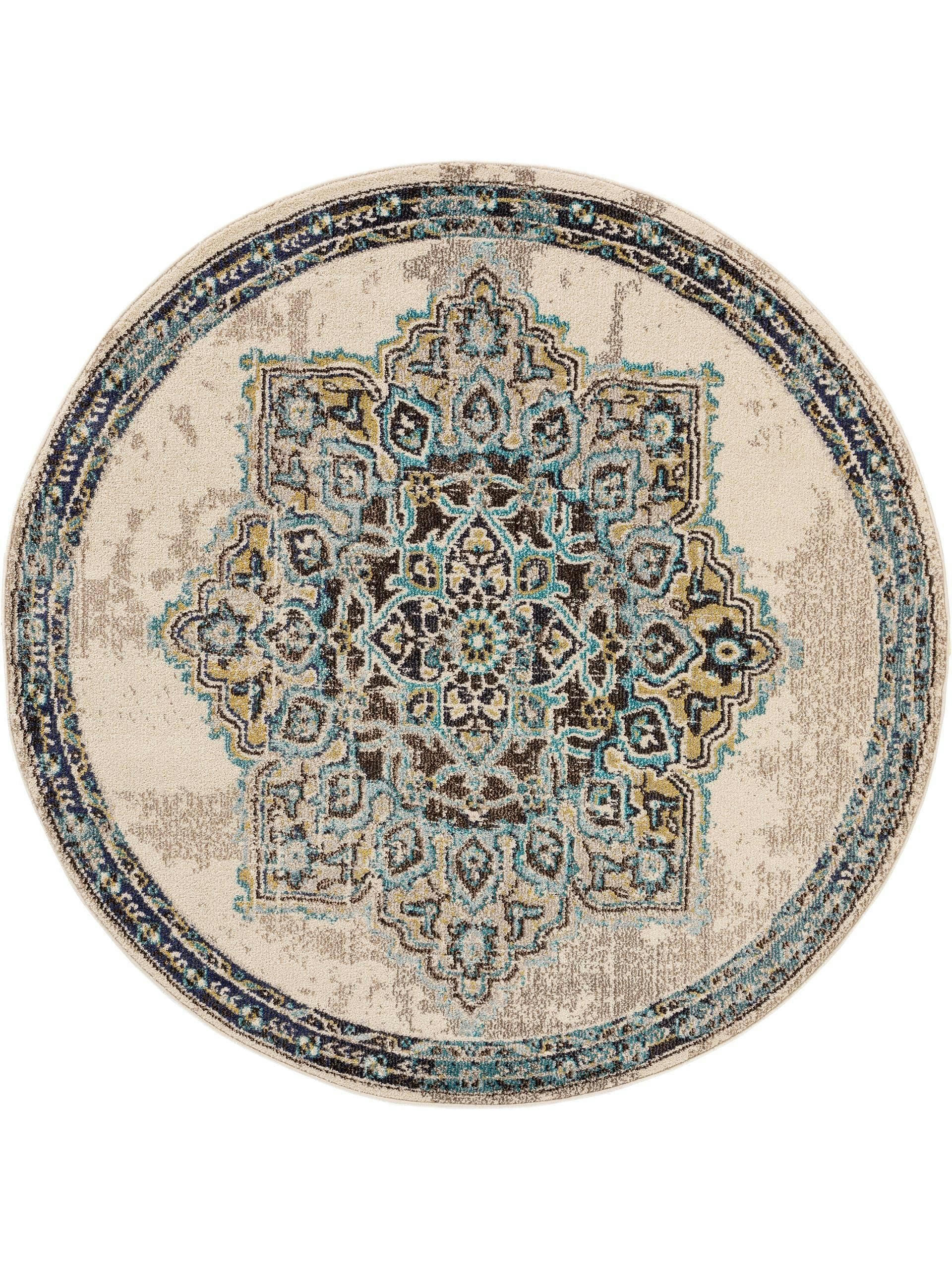 CASA - Tapis rond beige D 180