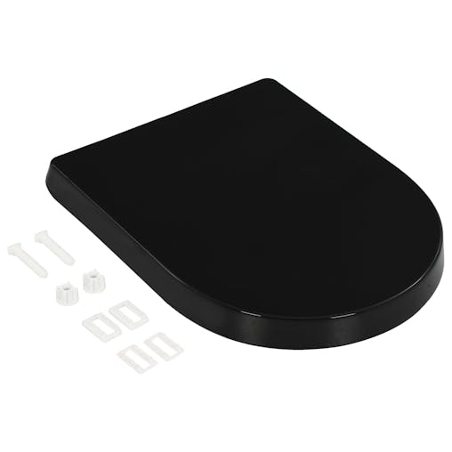 NNEVL Soft-close Toilet Seat with Quick-release Design Black