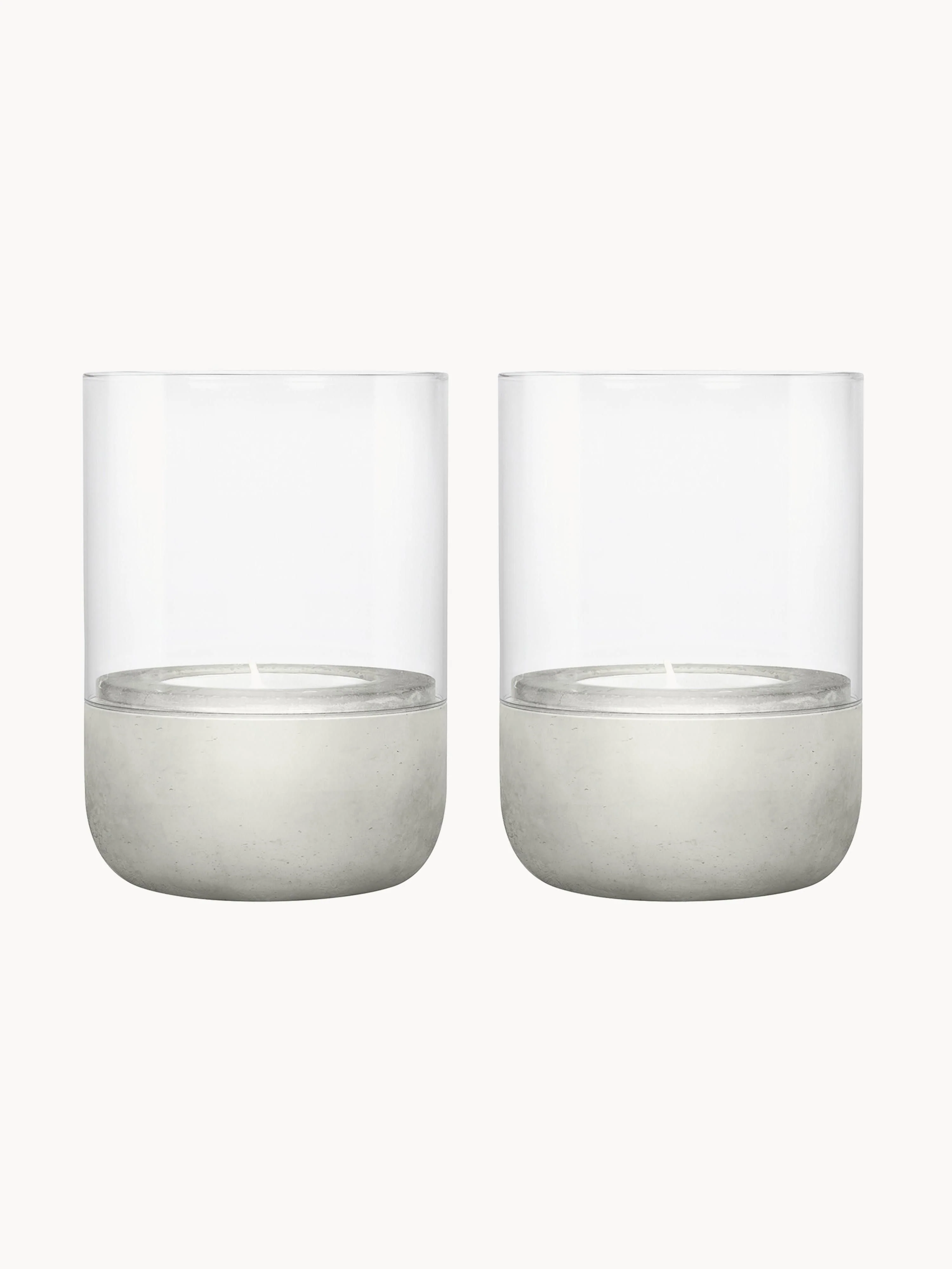 Windlicht Calma aus Glas, 2er-Set