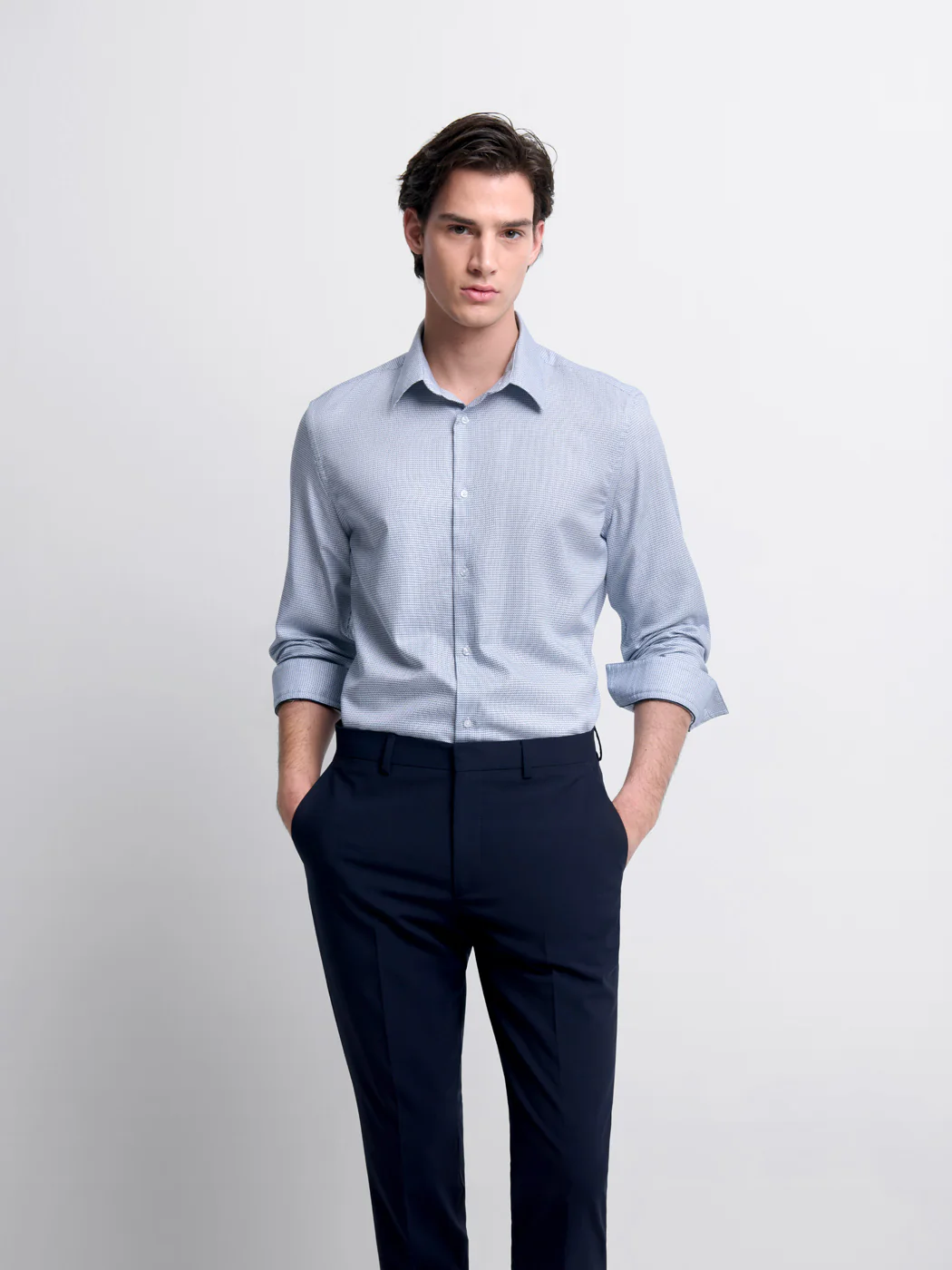 Chemise slim en coton bio