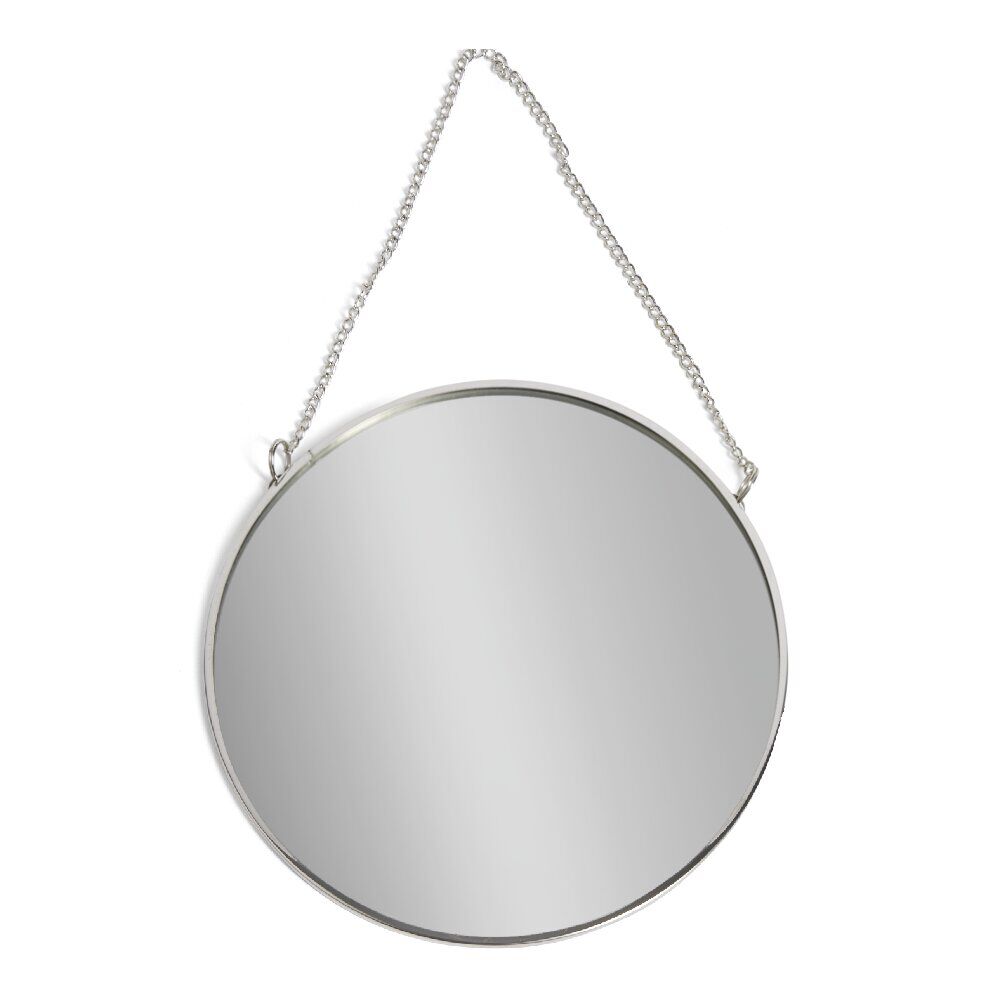 Miroir à suspendre rond avec contour métal (3 modèles)