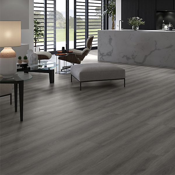 Lames PVC 5.5mm à clipser Umbra gris 18,2x122 cm - Réflex boutique