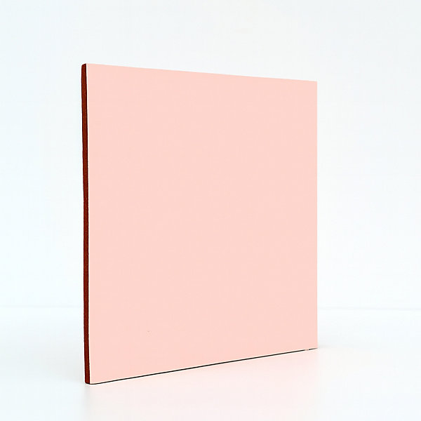 Faïence murale unie rose saumoné satin L.20 x l.20 cm, Monocolor