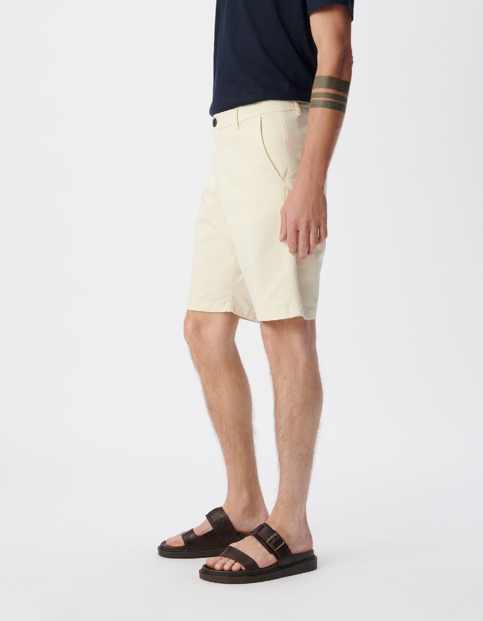 Bermuda chino bleu Homme