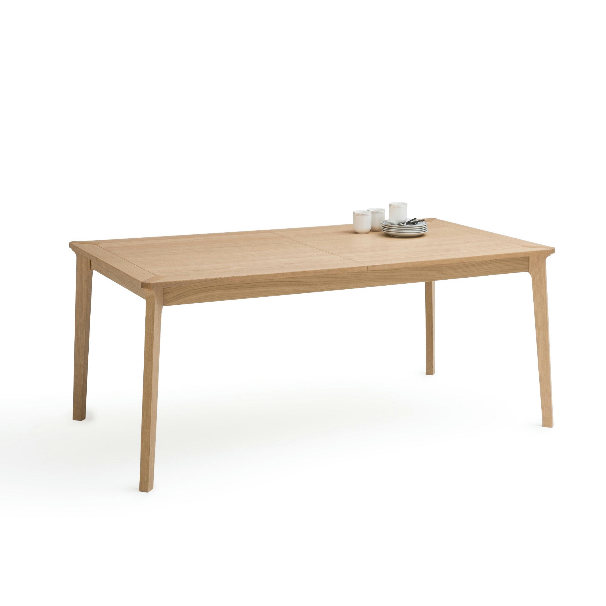Table extensible plaqué chêne 6/10 couverts, Pully