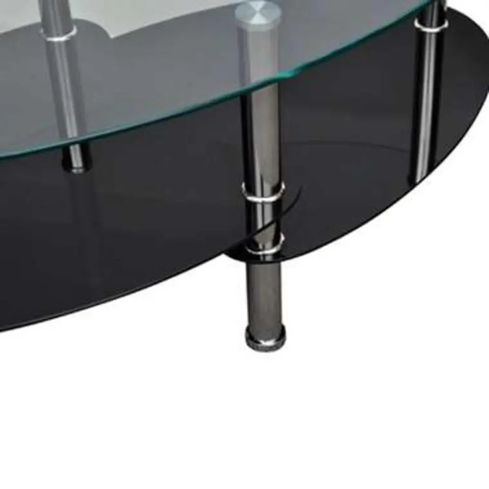 vidaXL - Salontafel - Zwart - Glas