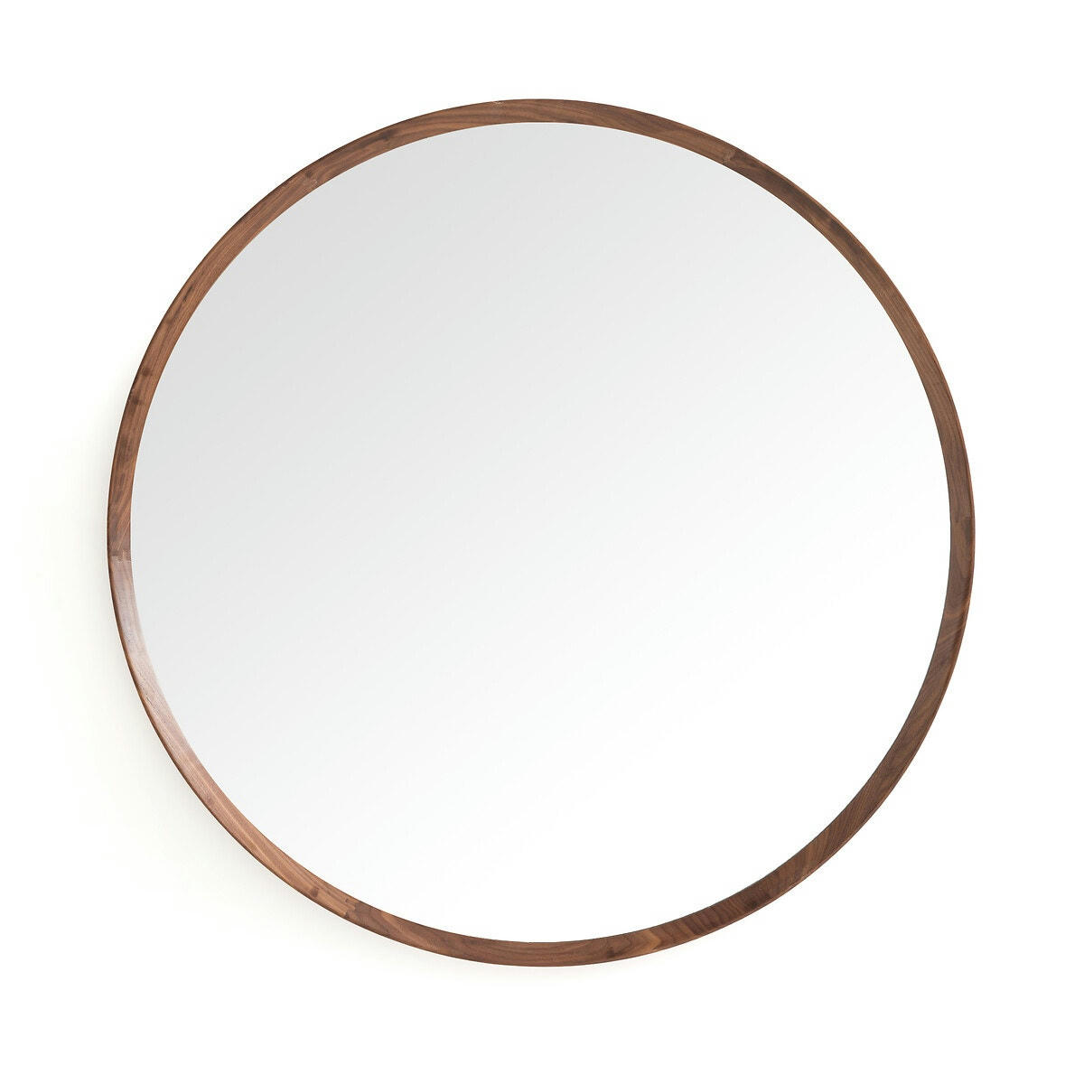 Miroir rond noyer massif, Diam 100cm, Orion