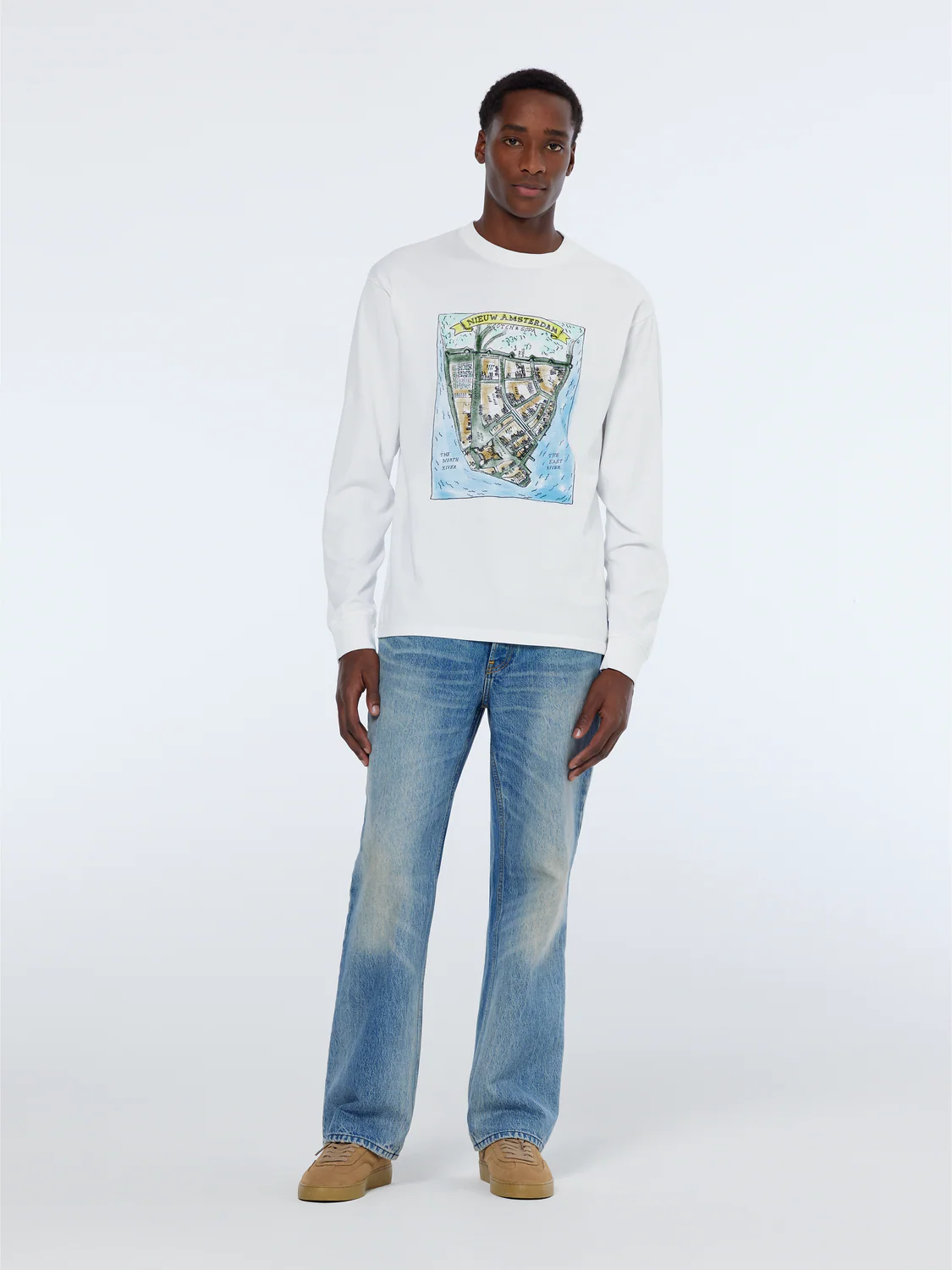 Amsterdam Artwork Relaxed Fit Long Sleeve T-Shirt