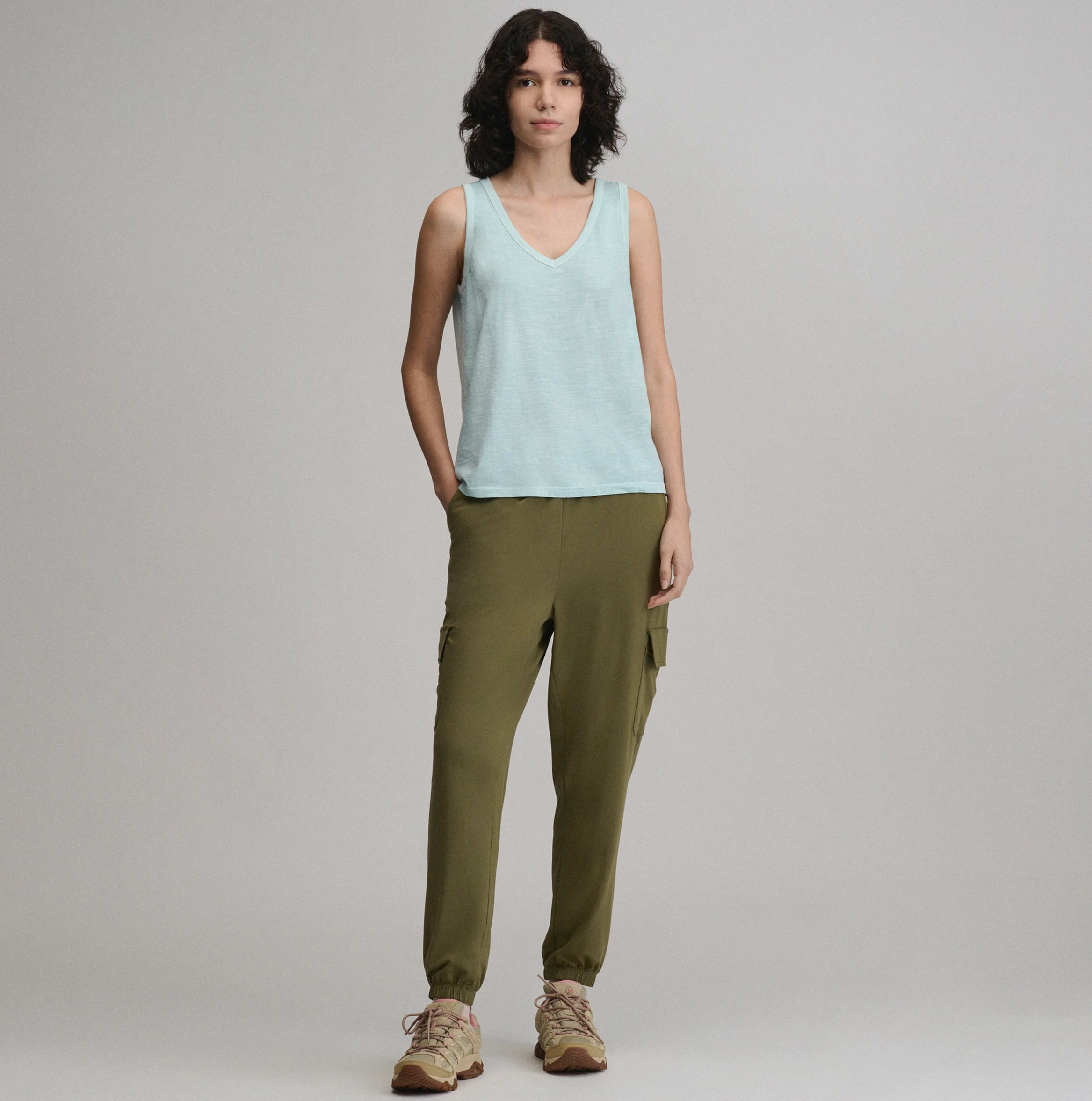 Women's Sunwashed Cotton V-Neck Tank