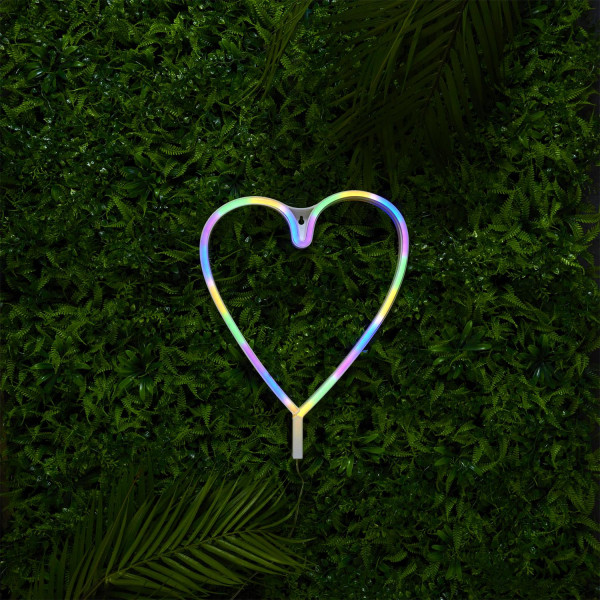 LAMPKA LED neonowa W KSZTAŁCIE SERCA biała na USB