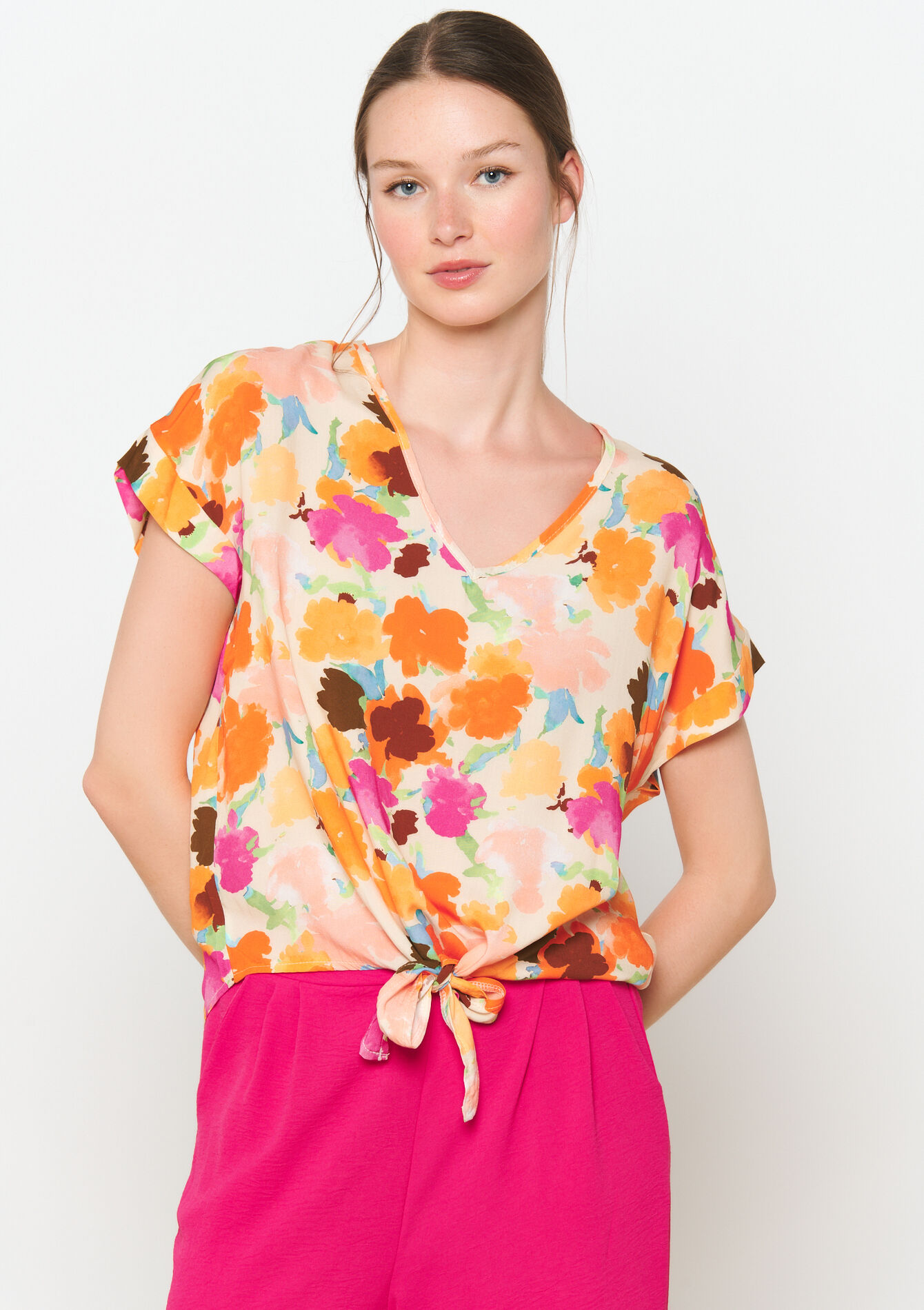 Blouse met bloemenprint
