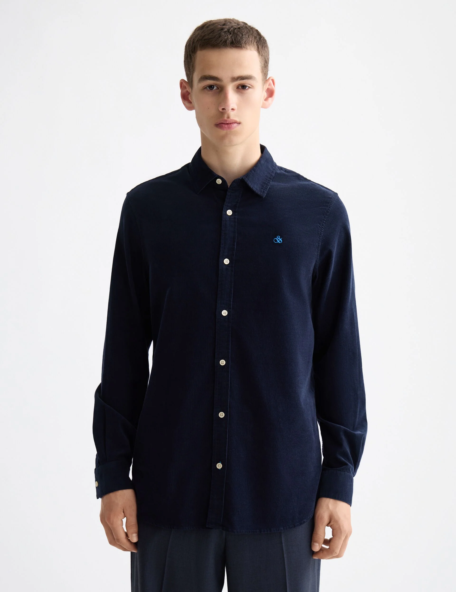Regular-fit corduroy shirt