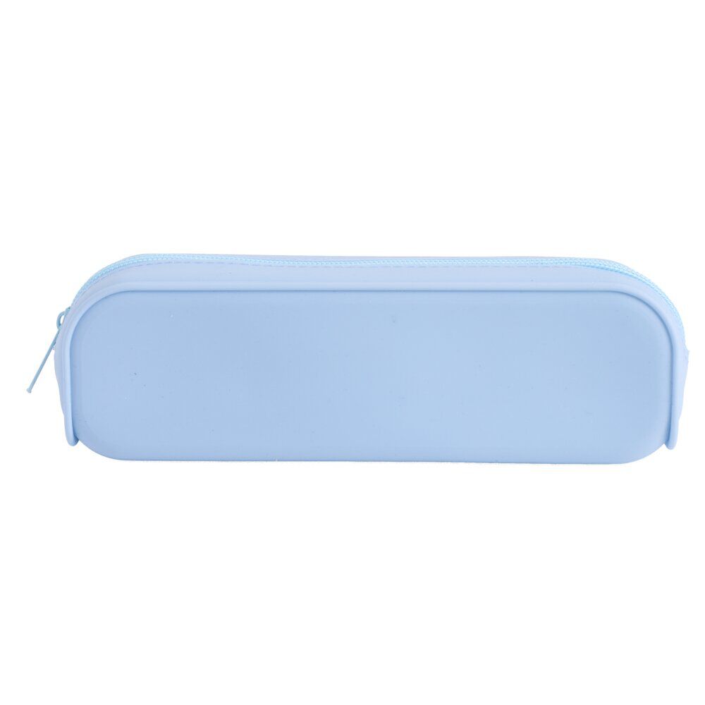 Trousse silicone couleur unie 20x5xH6cm (2 modèles bleu ou violet)