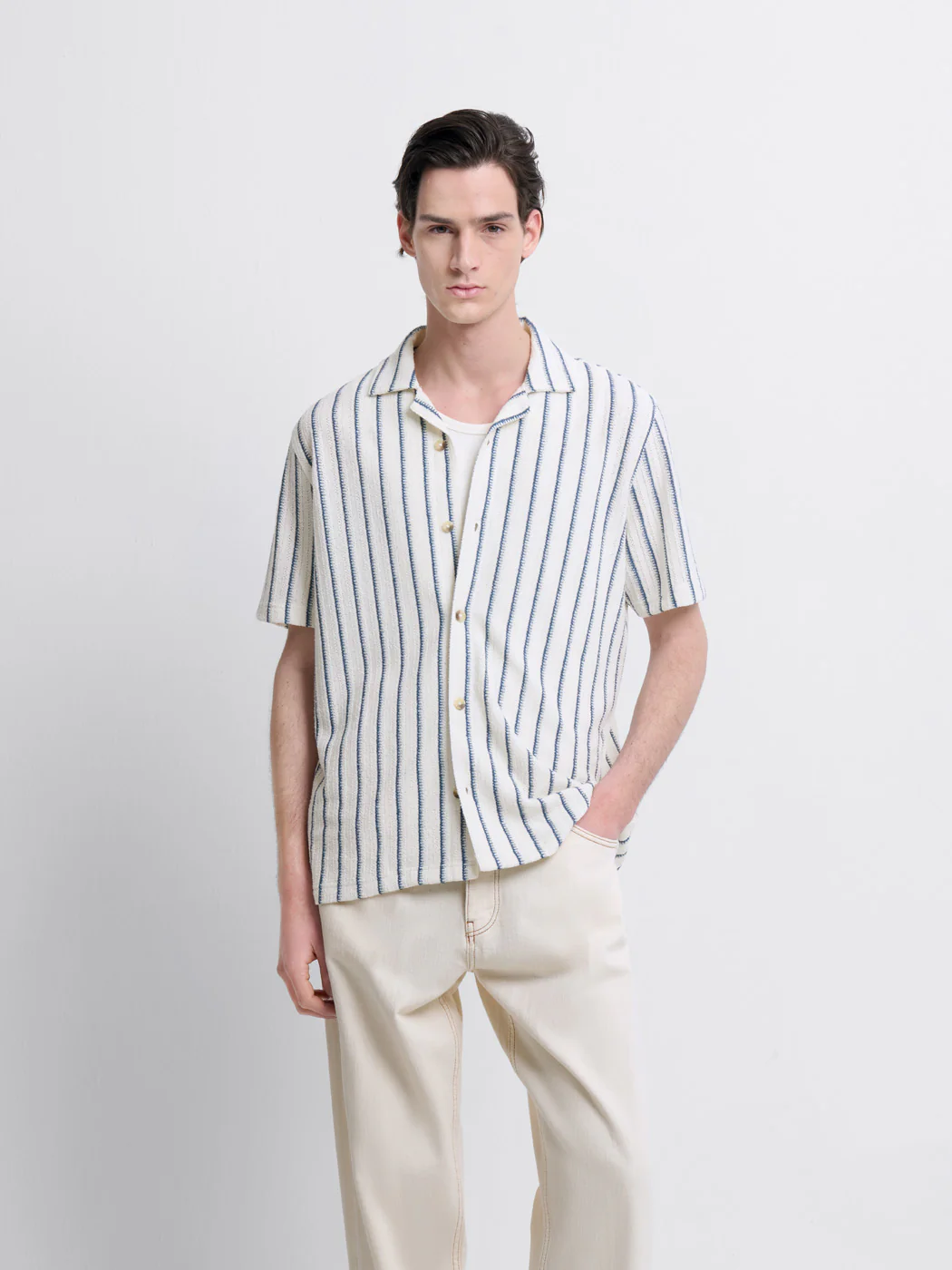 Chemise manches courtes rayé