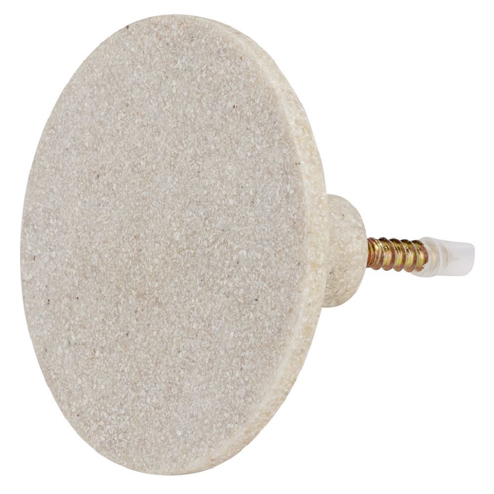 Patère murale ronde beige polyrésine Ø8cm
