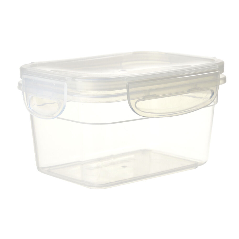 BoÎte alimentaire rectangulaire plastique transparent 18,5x9,5xH6cm
