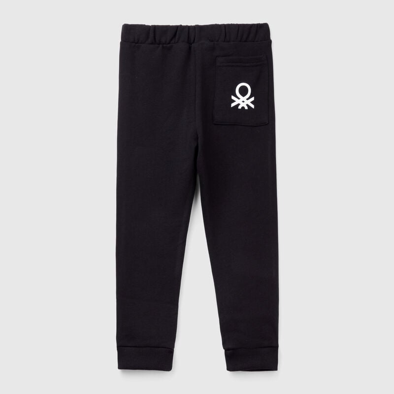 cotton sweatpants with logo