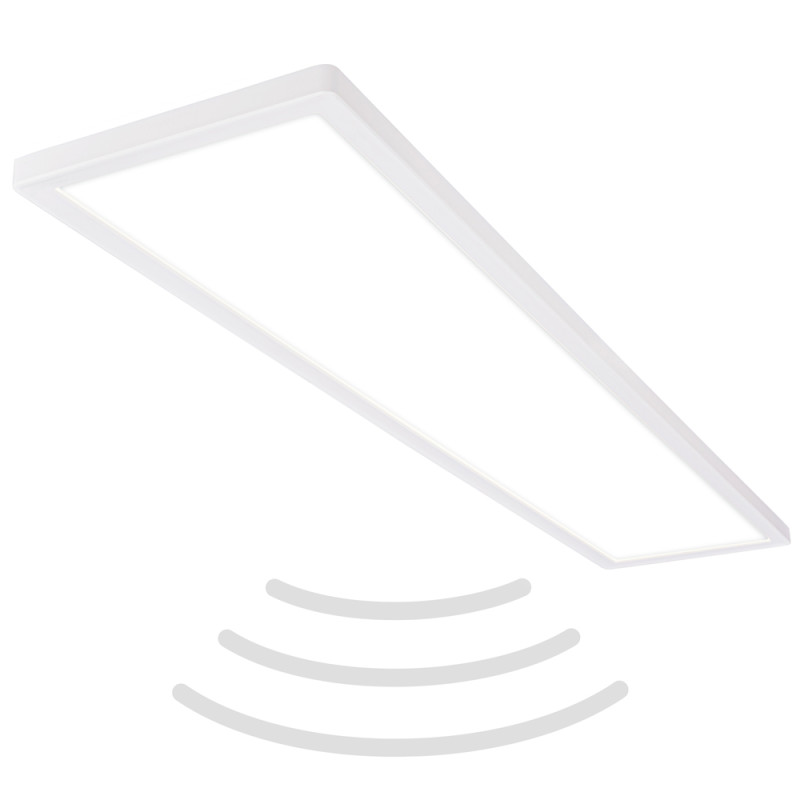 Plafonnier LED blanc avec détecteur de mouvement IP44 blanc neutre 4800 lm 36 W BRILONER