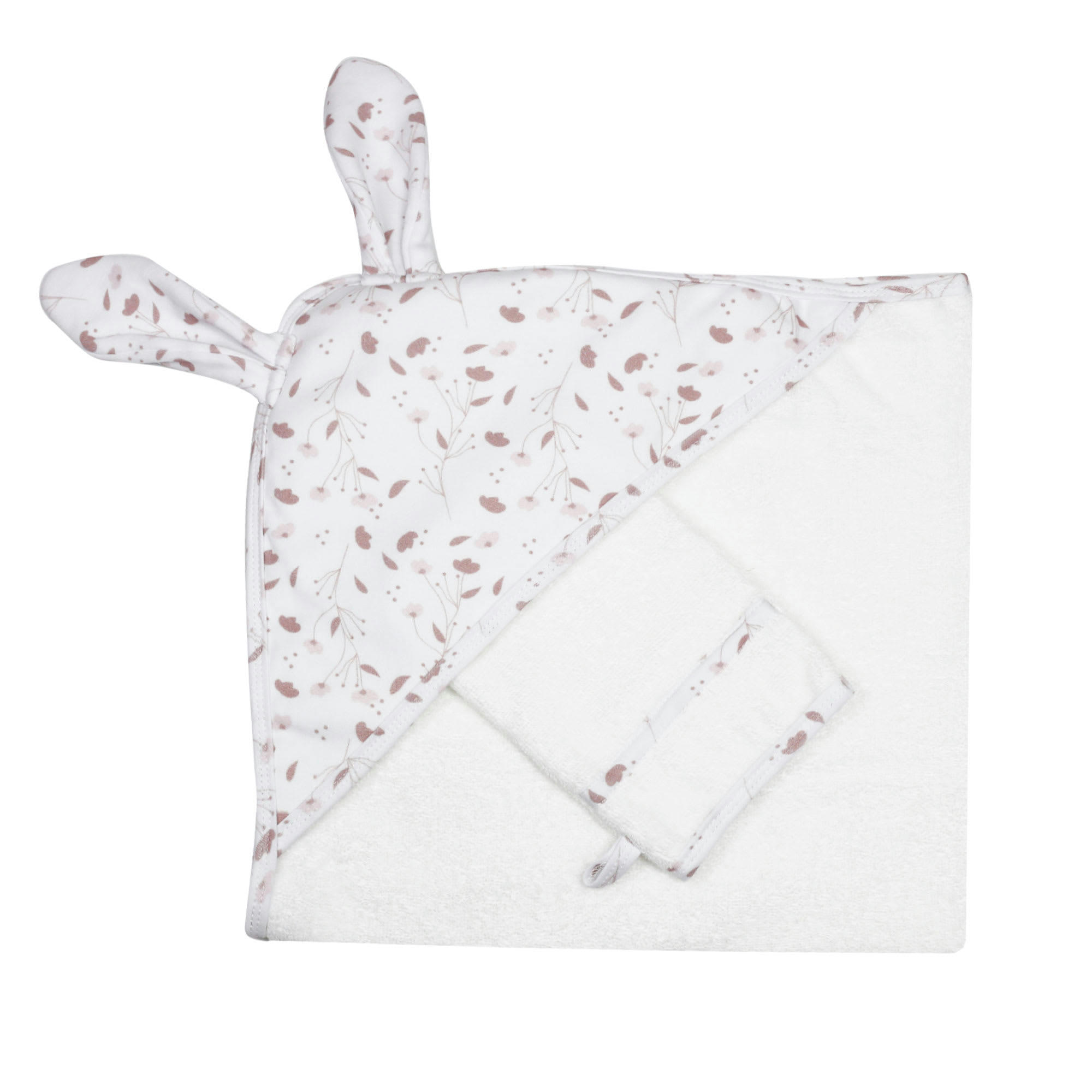 - Cape de bain bébé 70X70 cm Rose