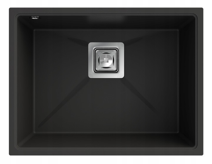 Zlew podwieszany granit bateria syfon Napo zestaw