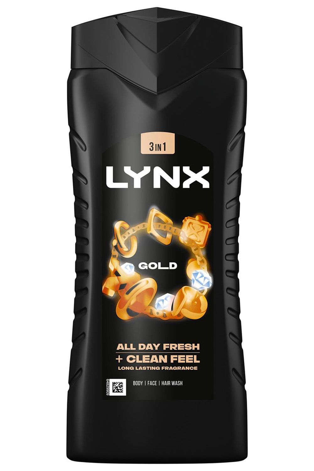Lynx Gold Shower Gel 500ml, 6 Pack with Body Spray 250ml, 6 Pack