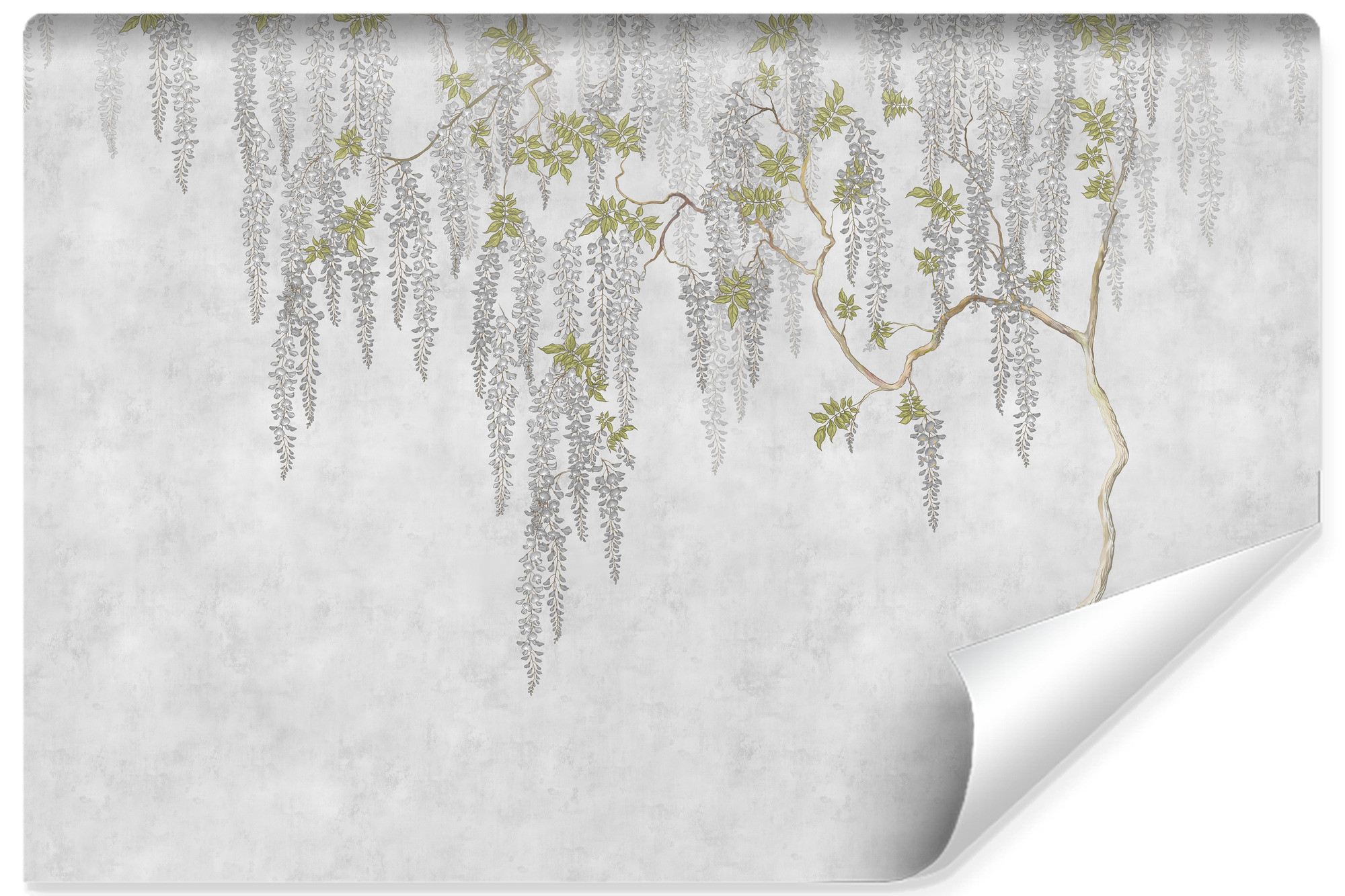 Fototapeta Do Sypialni Kwiaty BETON Mur Loft 90x60cm