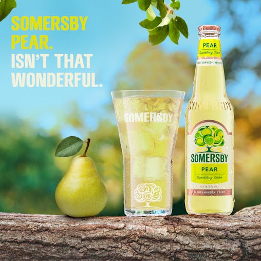 Somersby Pear Cider, Easy Drinking Sparkling Cider, 4.5% ABV, 330mL (Case of 24 Bottles)