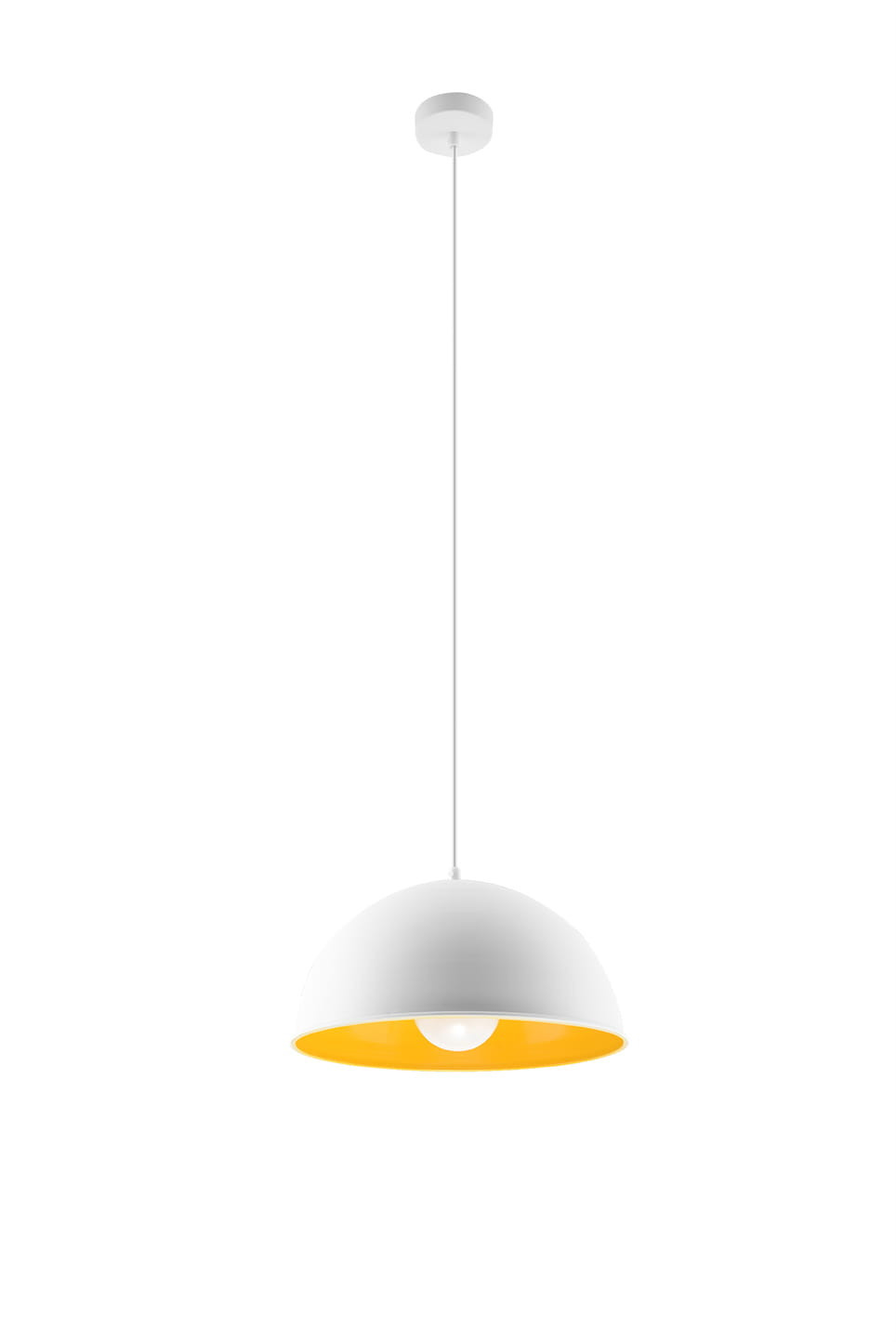 Lampa wisząca biało-złota OKTAVIA 1xE27x60W Sollux Lighting