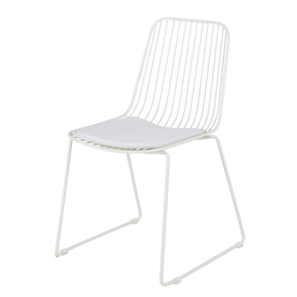 Huppy - Chaise en métal blanc