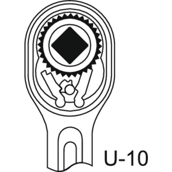 Umschaltknarre, 1/2