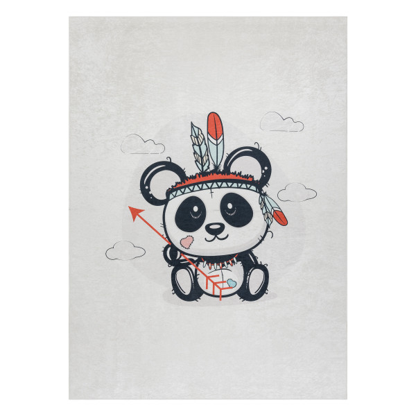 Dywan do prania BAMBINO 1129 Panda dla dzieci, antypoślizgowy 80x150 cm