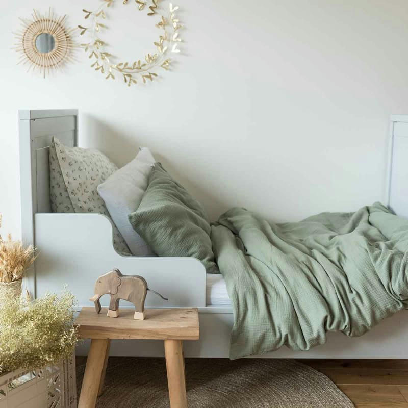 - Housse de couette bébé vert sauge