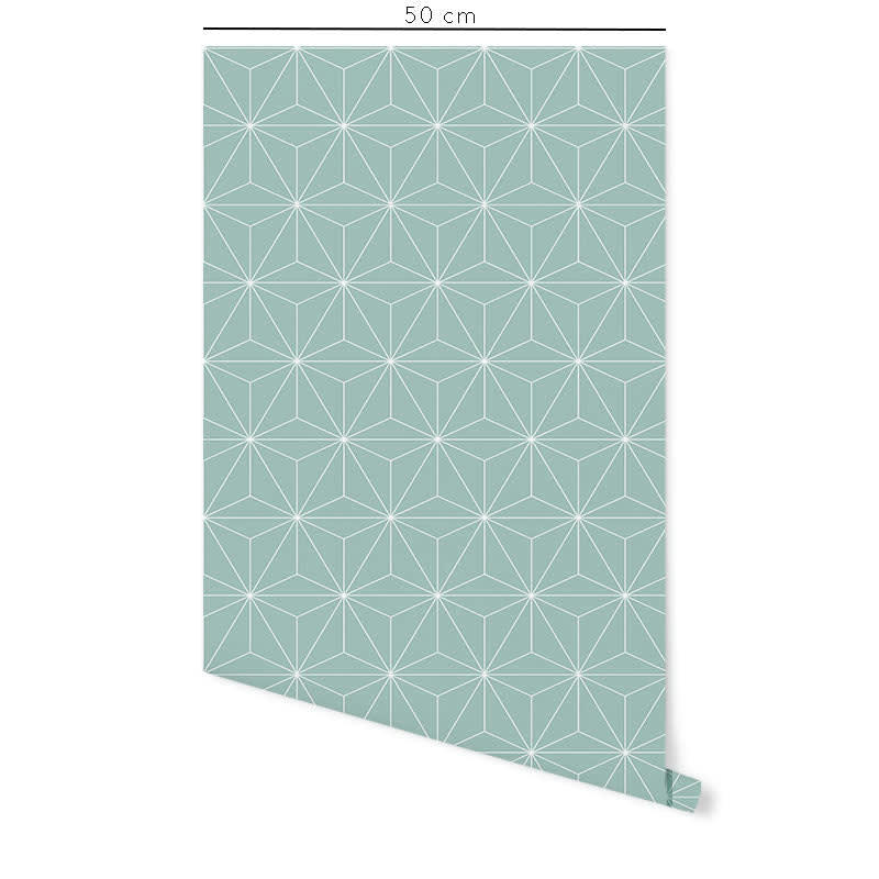 TOKYO - Papier peint vinyle adhésif vert 50x300 cm