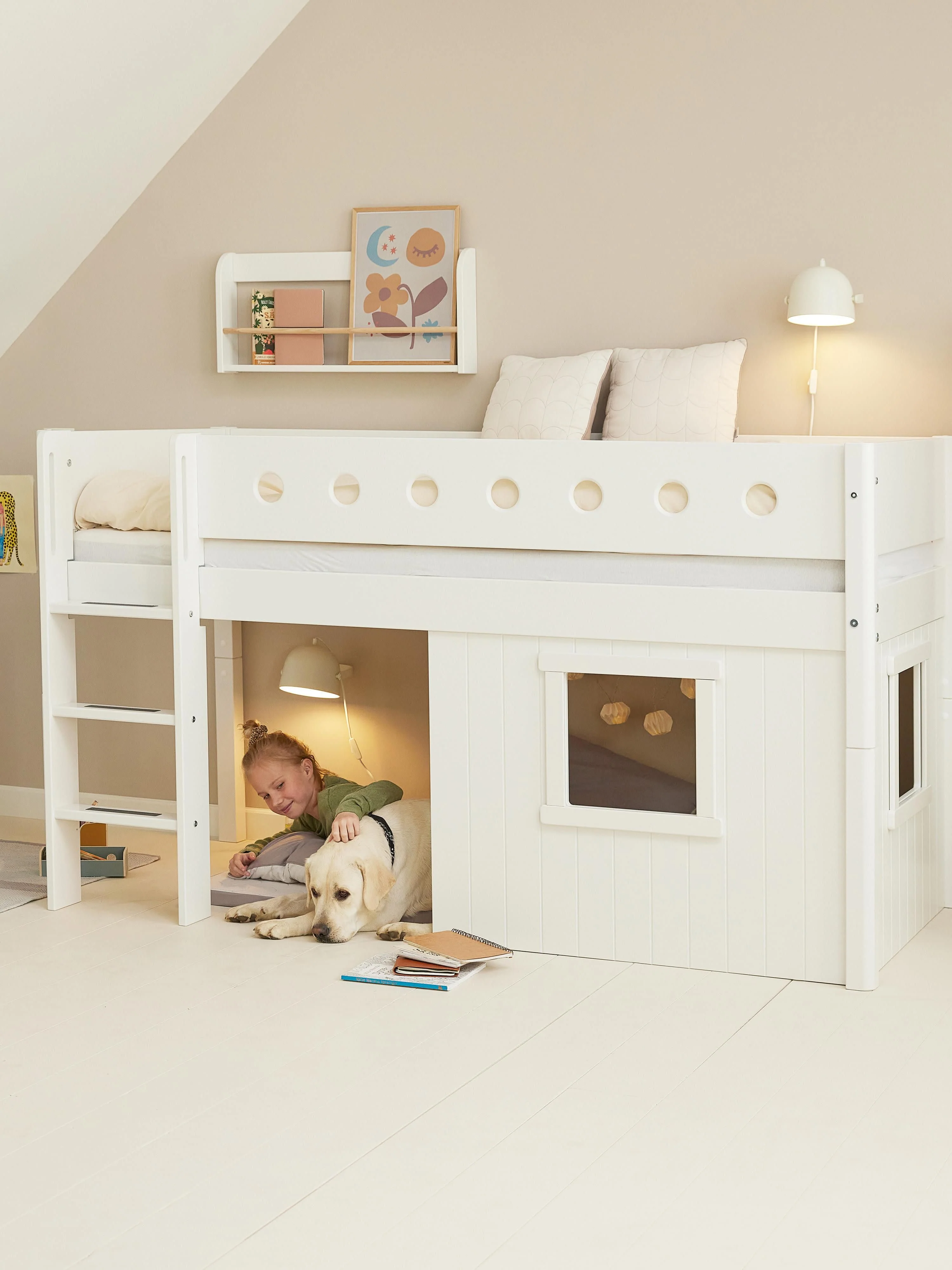 Kinder-Bett-Front mit Baumhaus, 90 x 200 cm
