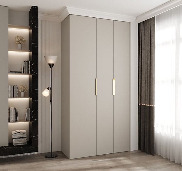 Armoire Como 4 a portes battantes H. 245 x L. 120 x P. 40, 3 portes