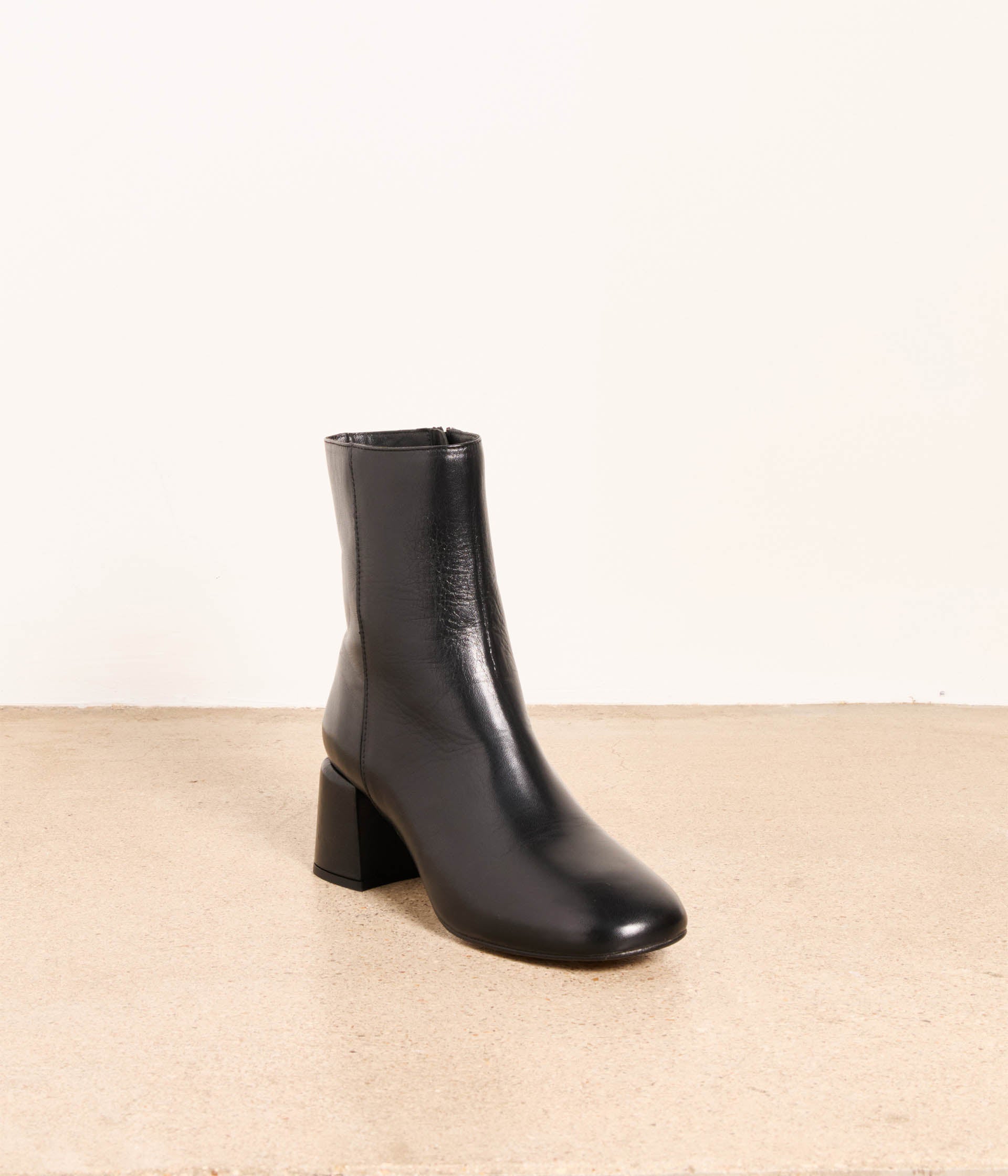 Boots cuir noir Jason