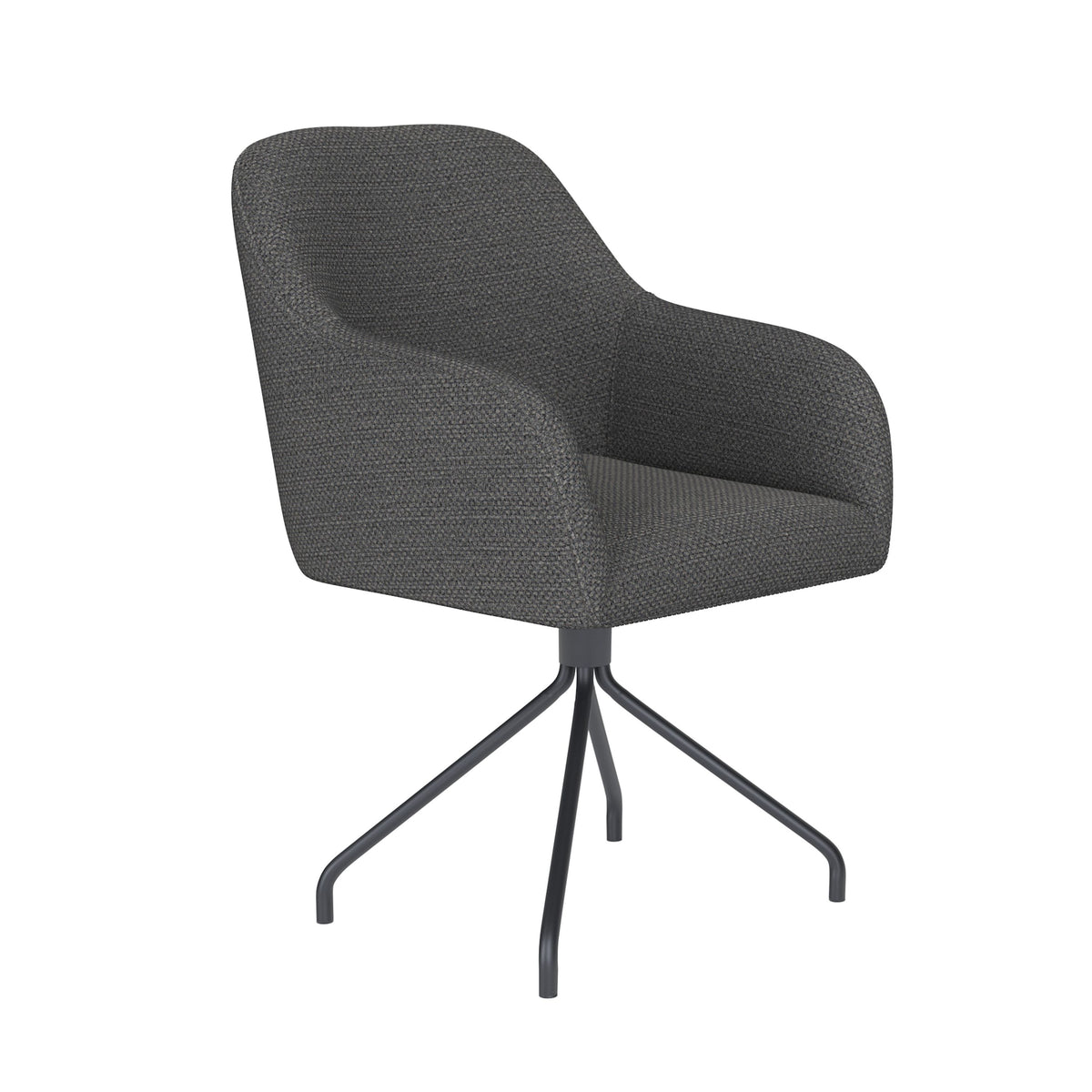 Housecraft Living Otis Eetkamerstoel Draaibaar Metaal Spider Grijs