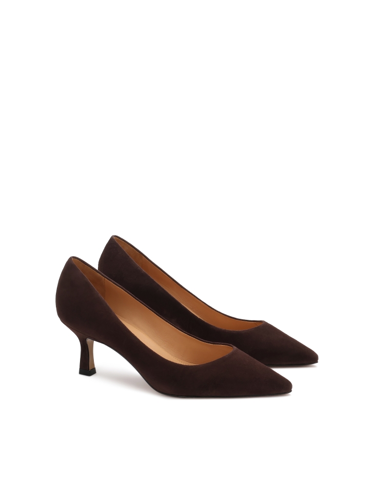 Classic brown suede pumps