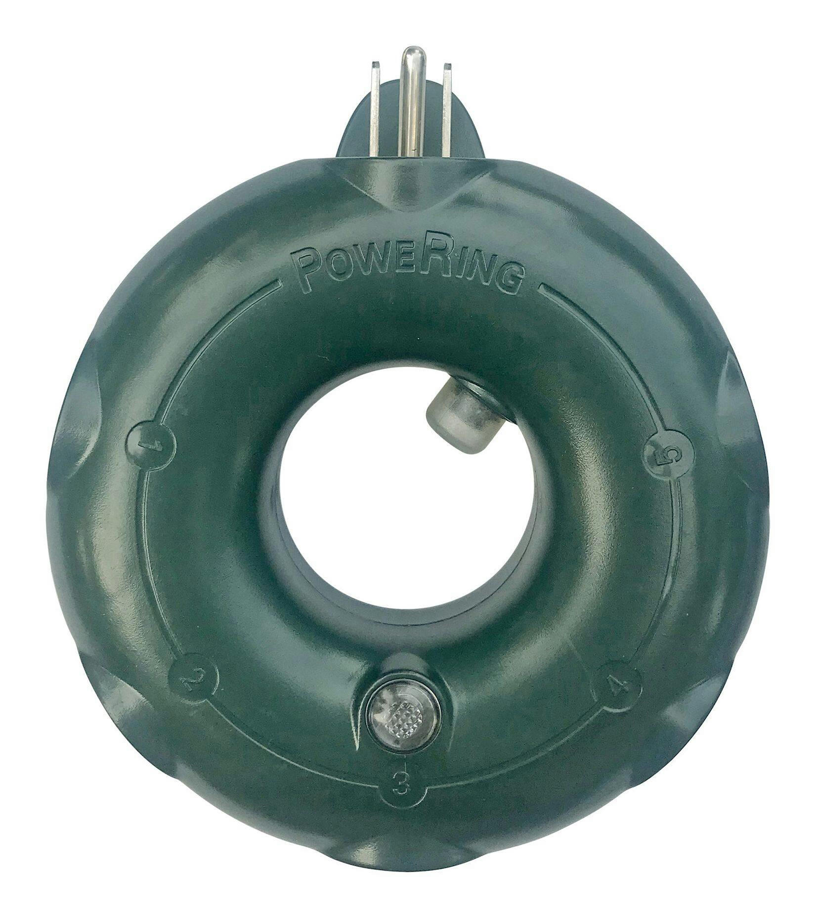 Ritecord 5-Outlet Power Bar / Ring, Circuit Breaker, Green