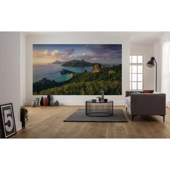 Vliestapete »Monkey Island«, Breite 350 cm, seidenmatt