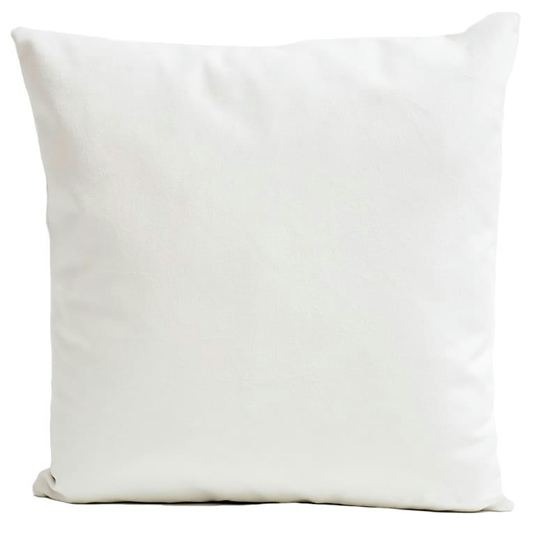 - Coussin uni velours blanc 40x40cm