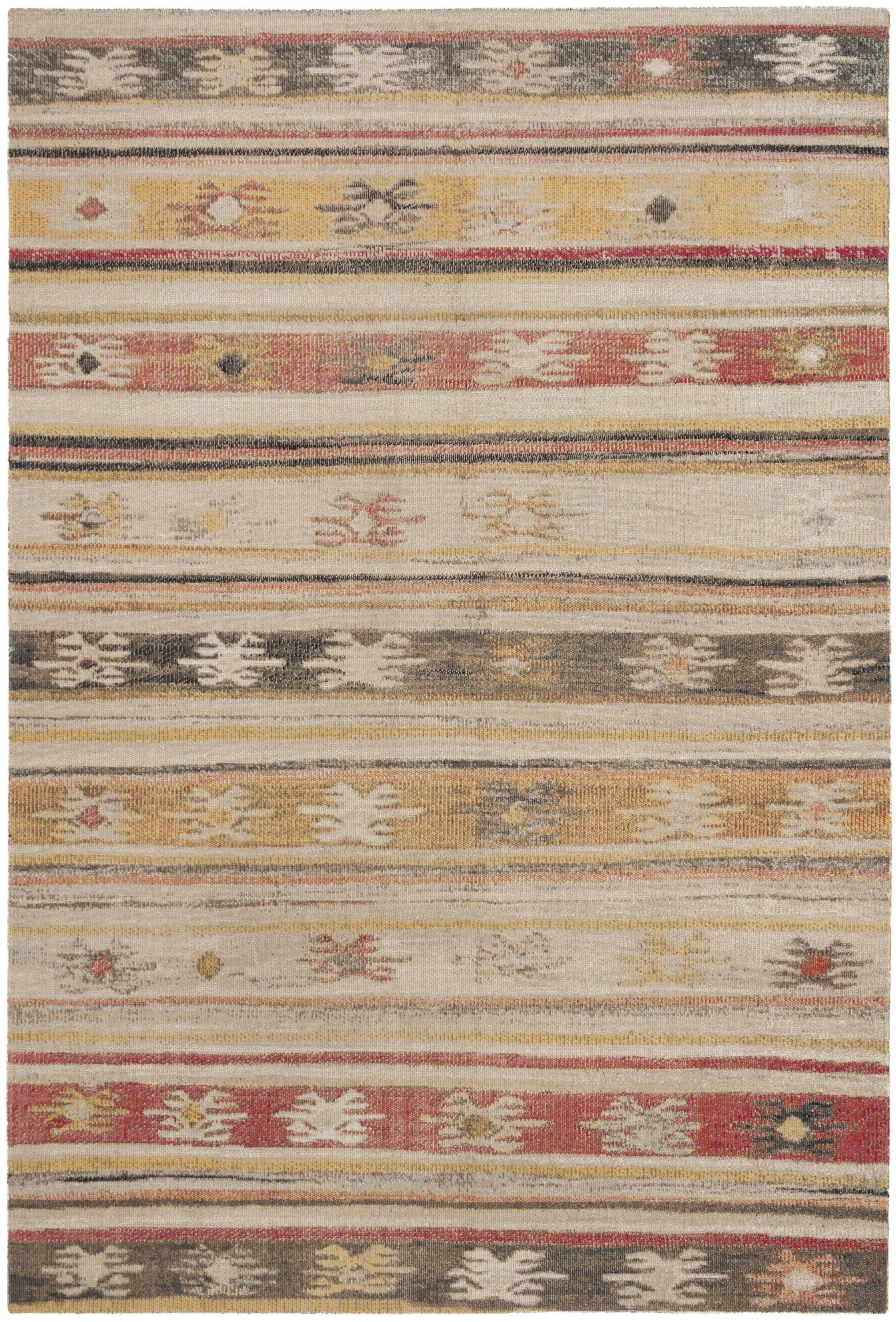 MONTAGE - Tapis interieur & exterieur en taupe & multicolore, 122 x 183 cm