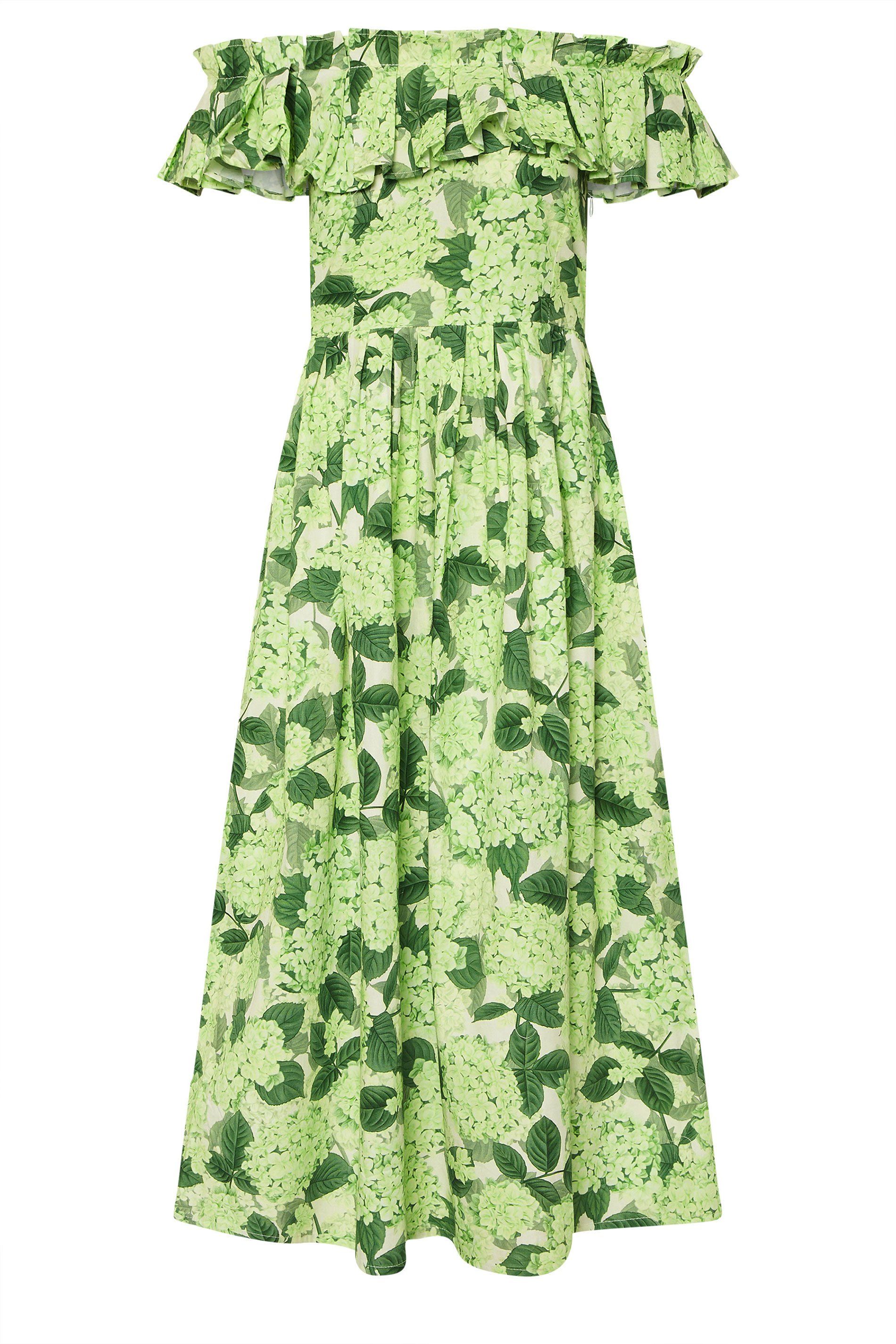 PixieGirl Petite Floral Bardot Midi Dress